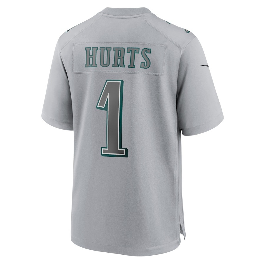 Men's Philadelphia Eagles Jalen Hurts Nike Gray Super Bowl LVII Patch Atmosphere Fashion Game Jersey - ujerseystore
