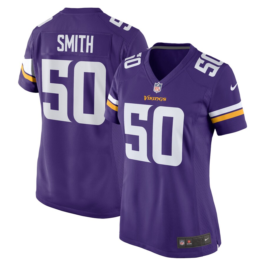 Women's Minnesota Vikings TJ Smith Nike Purple Home Game Player Jersey - ujerseystore