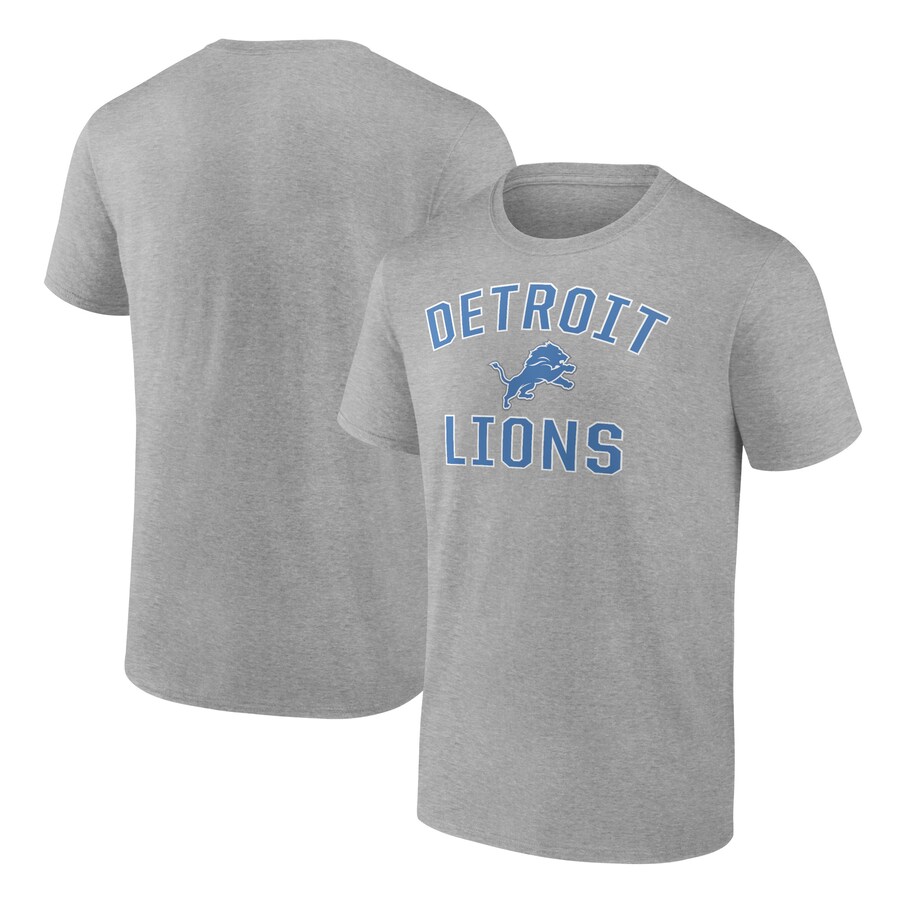 Men's Detroit Lions Fanatics Heather Gray Victory Arch T-Shirt - ujerseystore