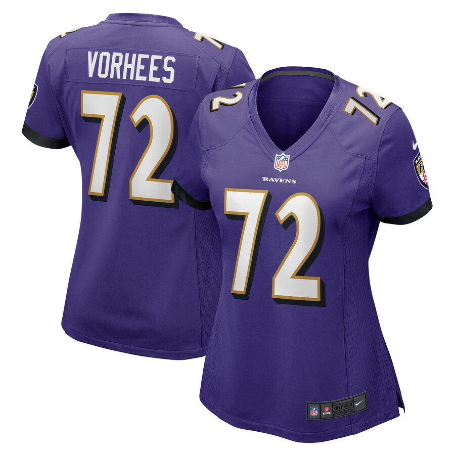 Women's Baltimore Ravens Andrew Vorhees Nike Purple Game Jersey - ujerseystore