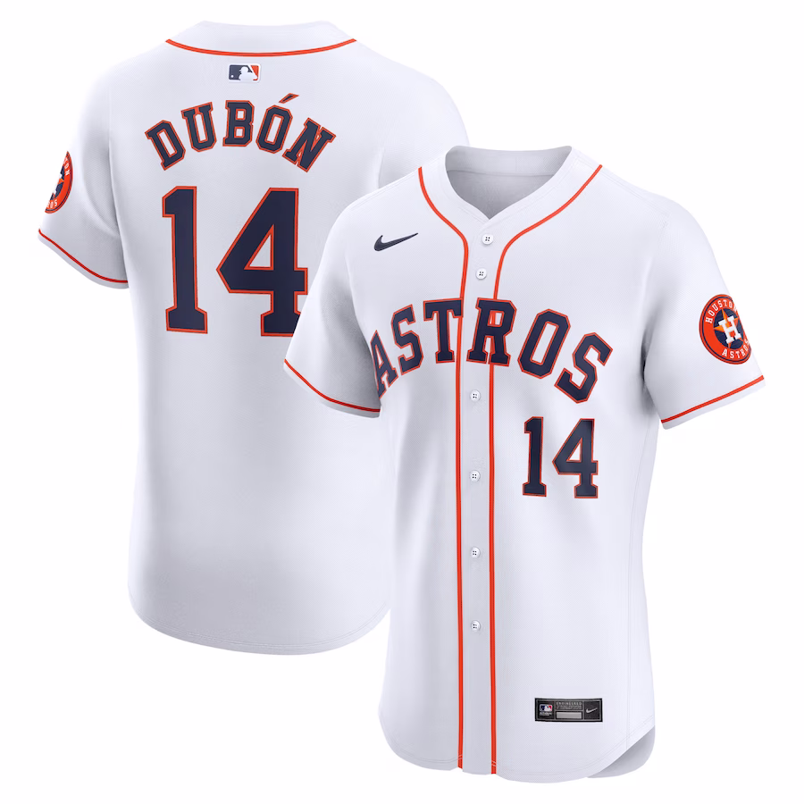 Men's Houston Astros Mauricio Dubon Nike White Home Elite Player Jersey - ujerseystore