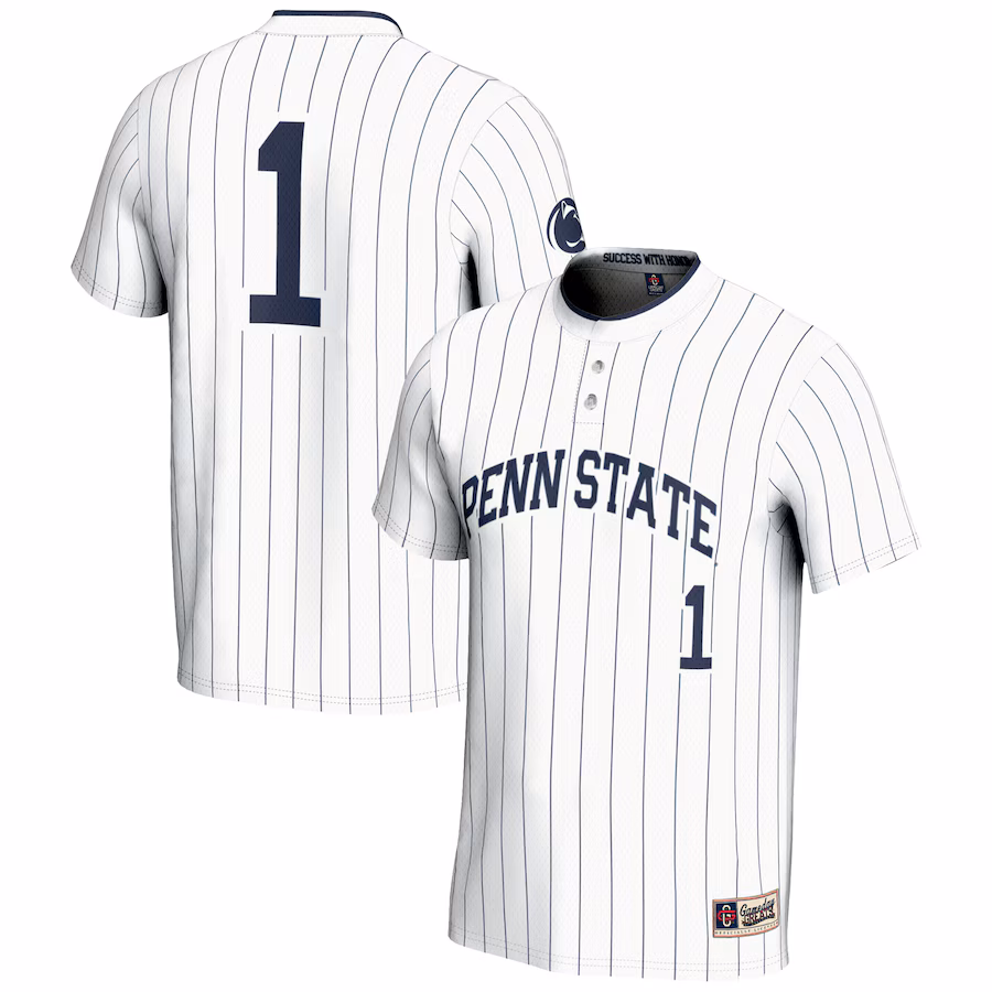 Unisex GameDay Greats #1 White Penn State Nittany Lions Lightweight Softball Jersey - ujerseystore