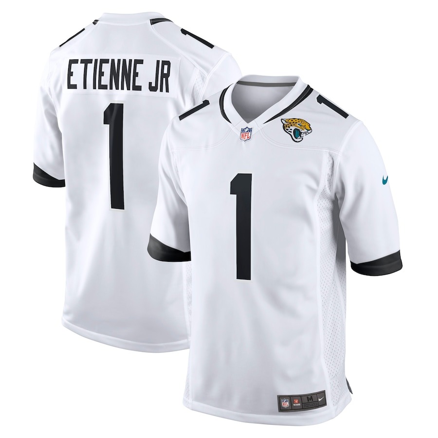 Men's Jacksonville Jaguars Travis Etienne Jr. Nike White Game Player Jersey - ujerseystore