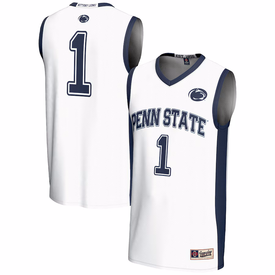 Male GameDay Greats #1  White Penn State Nittany Lions  Lightweight Basketball Jersey - ujerseystore
