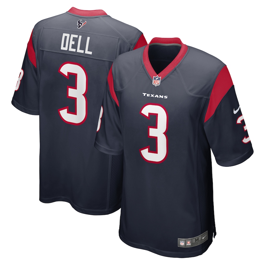 Men's Houston Texans Tank Dell Nike Navy Player Game Jersey - ujerseystore