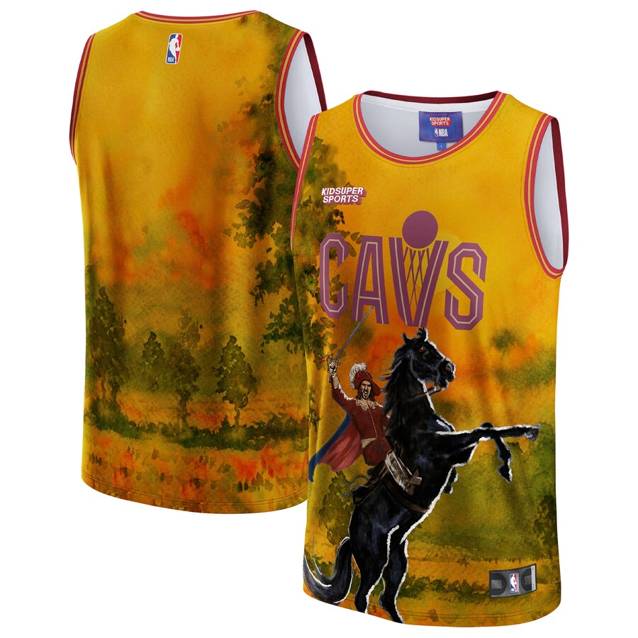 Unisex Cleveland Cavaliers NBA & KidSuper Studios by Fanatics Gold Hometown Jersey - ujerseystore