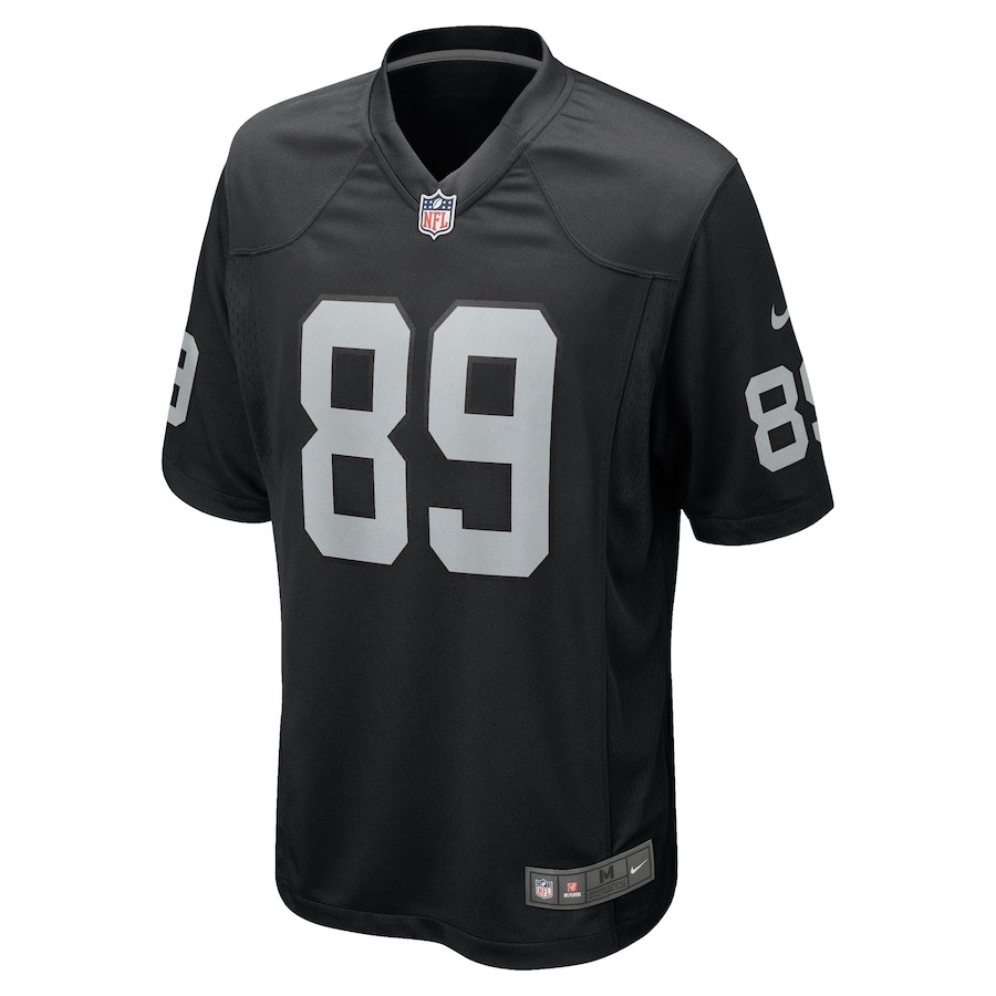 Men's Las Vegas Raiders Brock Bowers Nike Black 2024 NFL Draft First Round Pick Player Game Jersey - ujerseystore