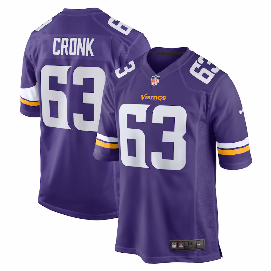 Men's Minnesota Vikings Coy Cronk Nike  Purple Team Game Jersey - ujerseystore