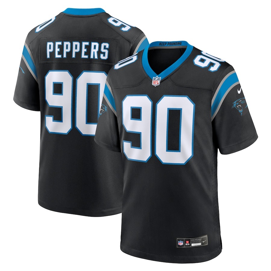 Men's Carolina Panthers Julius Peppers Nike Black Retired Player Game Jersey - ujerseystore