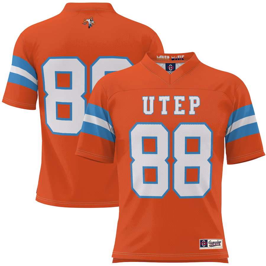 #88 UTEP Miners GameDay Greats Throwback Football Jersey - Orange - ujerseystore