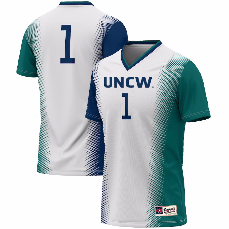 #1 UNC Wilmington Seahawks GameDay Greats Unisex  Lightweight Women's Soccer Jersey - White - ujerseystore