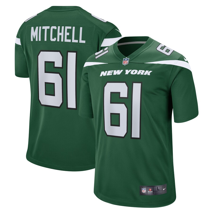 Men's New York Jets Max Mitchell Nike Gotham Green Game Player Jersey - ujerseystore