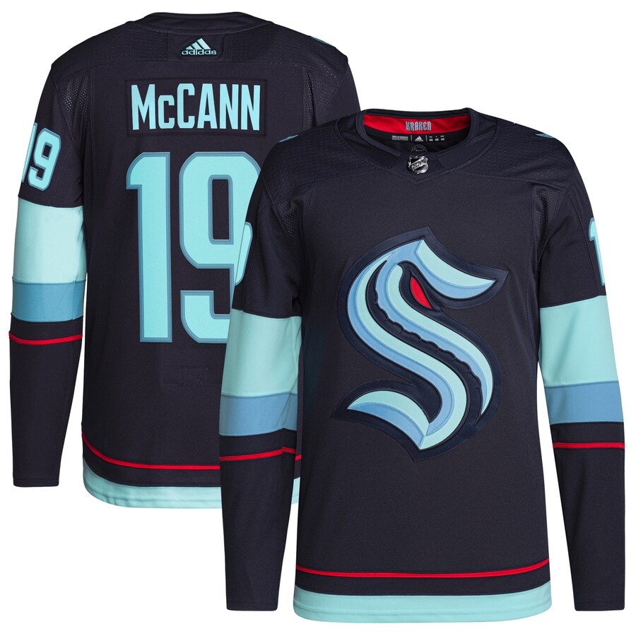 Men's Seattle Kraken Jared McCann adidas Deep Sea Blue Home Authentic Primegreen Player Jersey - ujerseystore