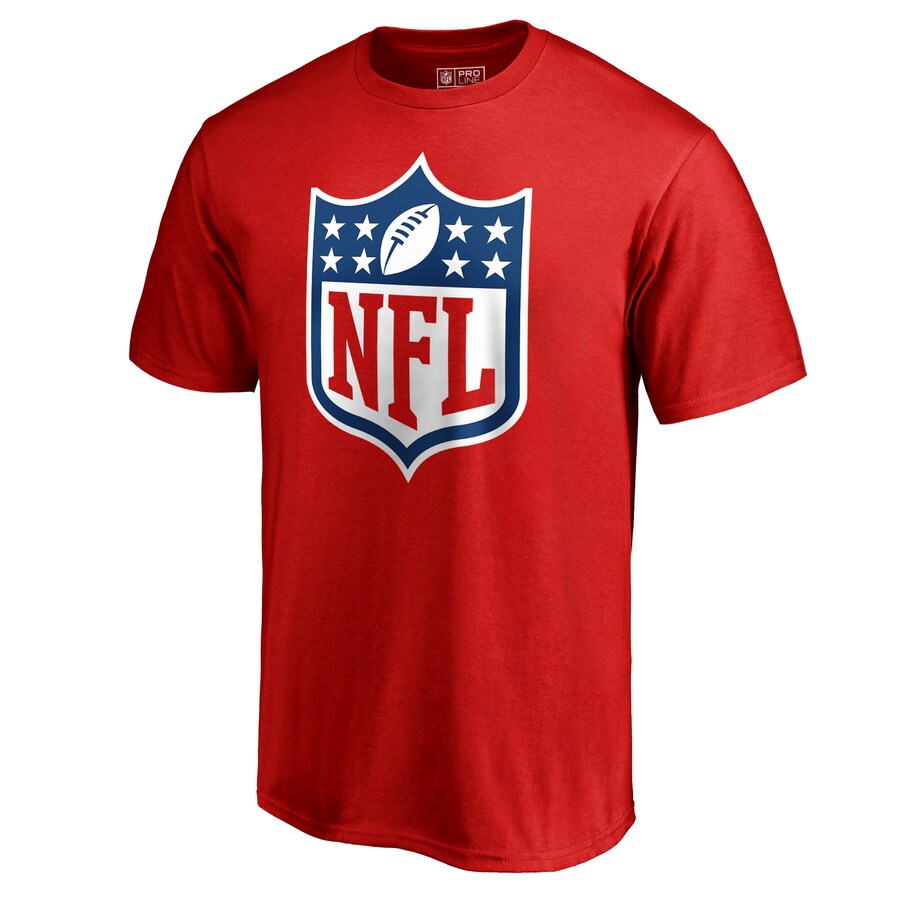 Men's Red NFL Shield Primary Logo T-Shirt - ujerseystore