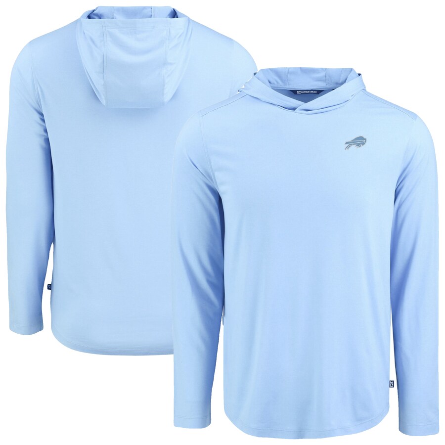 Men's Buffalo Bills  Cutter & Buck Powder Blue Coastline Epic Comfort Eco Recycled Men's Hooded Shirt - ujerseystore