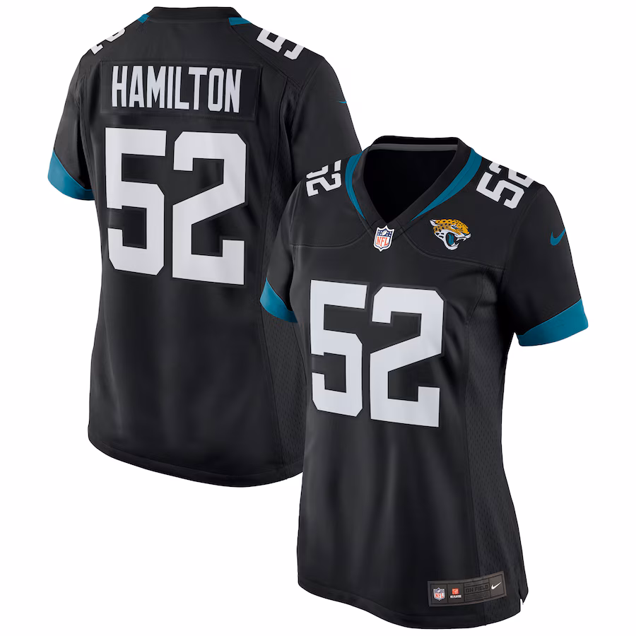 Women's Jacksonville Jaguars DaVon Hamilton Nike Black Game Jersey - ujerseystore