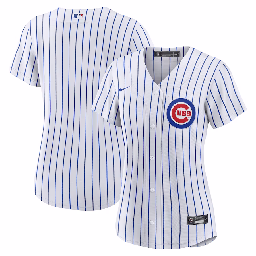 Women's Chicago Cubs Nike White Home Replica Team Jersey - ujerseystore