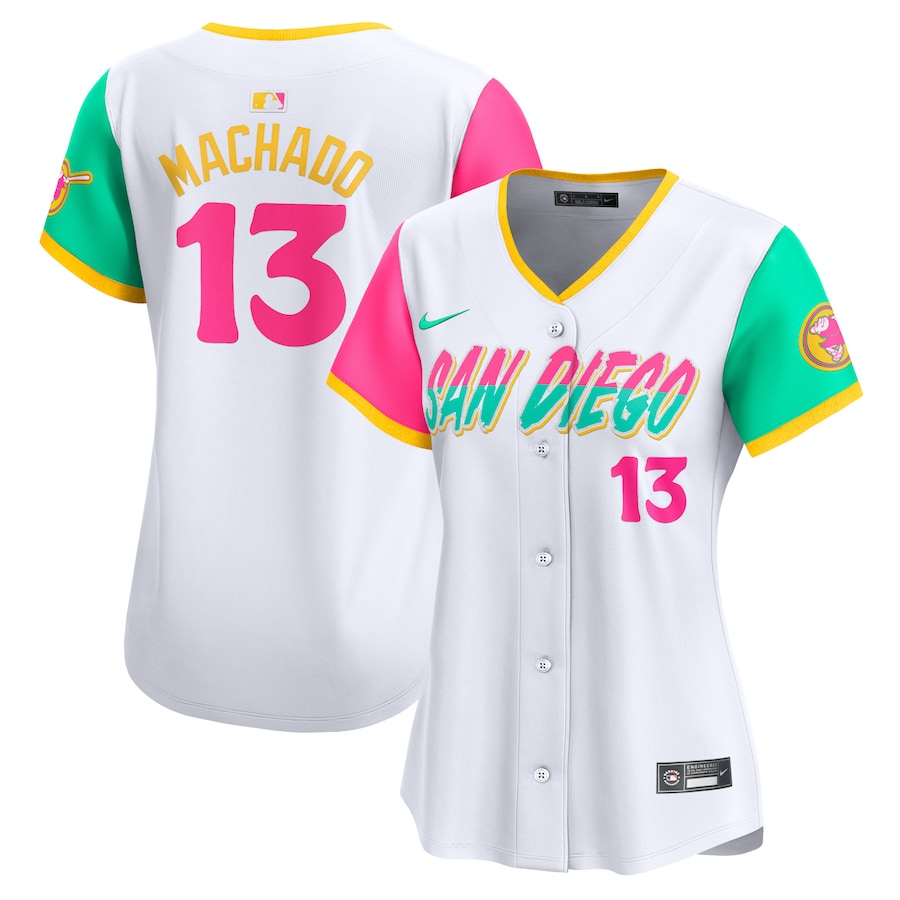 Women's San Diego Padres Manny Machado Nike White City Connect Limited Player Jersey - ujerseystore