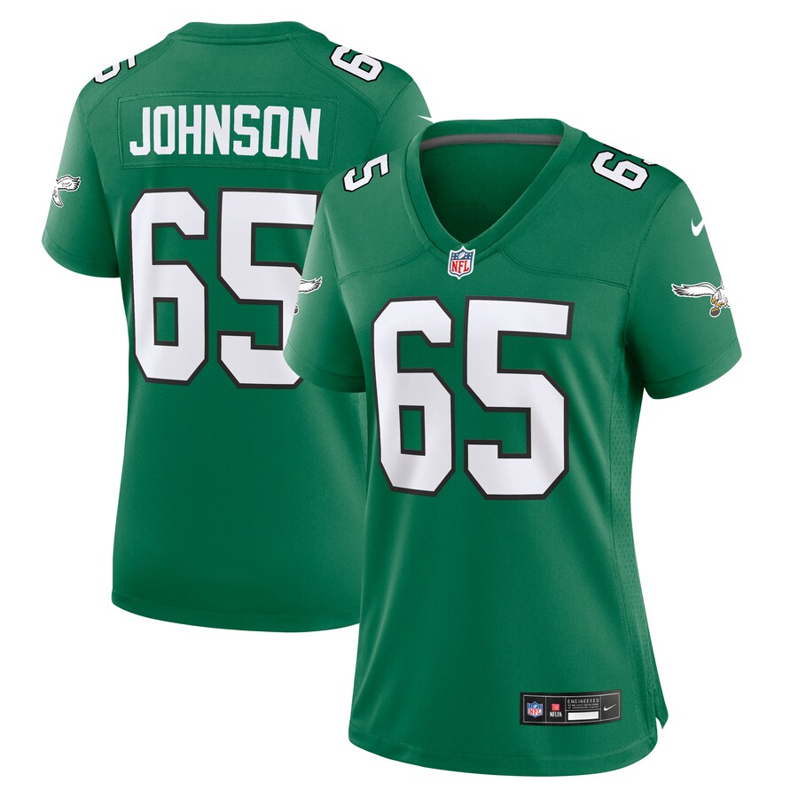 Women's Philadelphia Eagles Lane Johnson Nike Kelly Green Alternate Game Jersey - ujerseystore