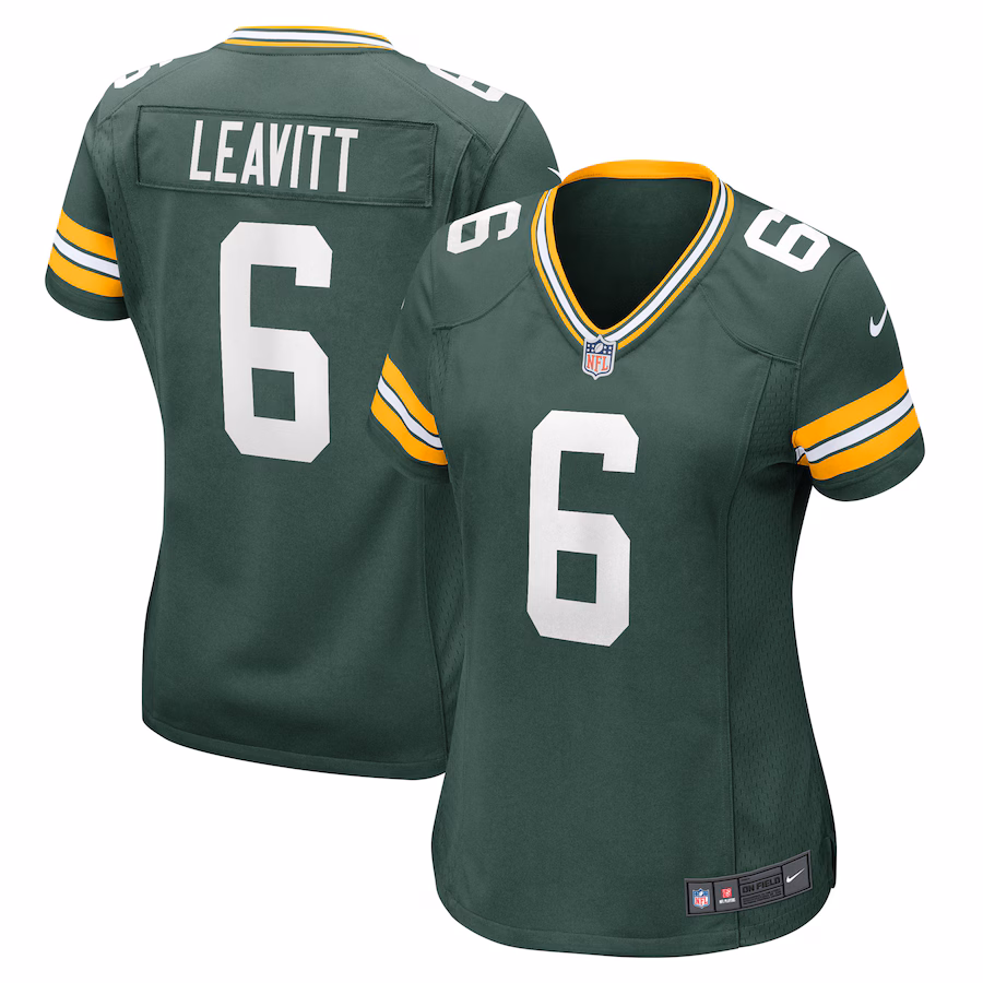 Women's Green Bay Packers Dallin Leavitt Nike Green Game Player Jersey - ujerseystore