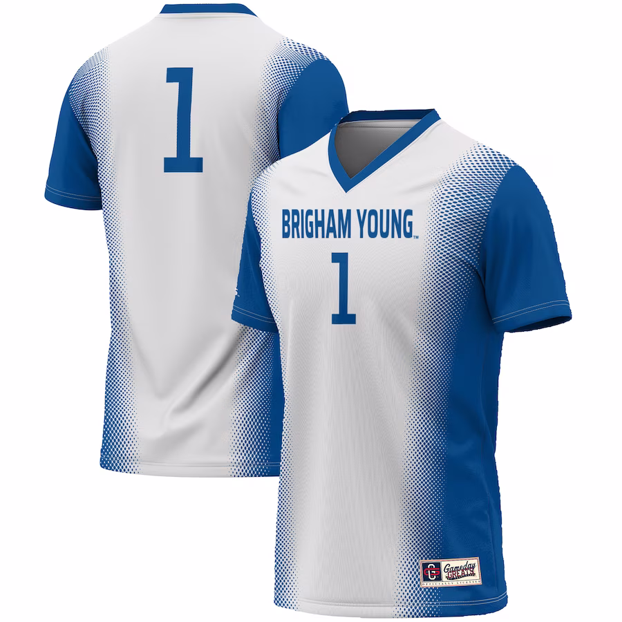#1 BYU Cougars GameDay Greats Youth  Lightweight Women's Soccer Jersey - White - ujerseystore