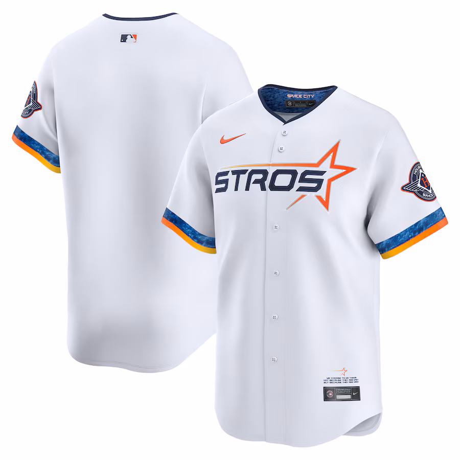 Men's Houston Astros Nike White 2025 City Connect Limited Jersey - ujerseystore