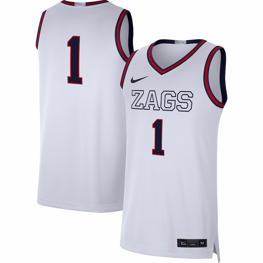 # Gonzaga Bulldogs Nike Limited Basketball Jersey - White - ujerseystore