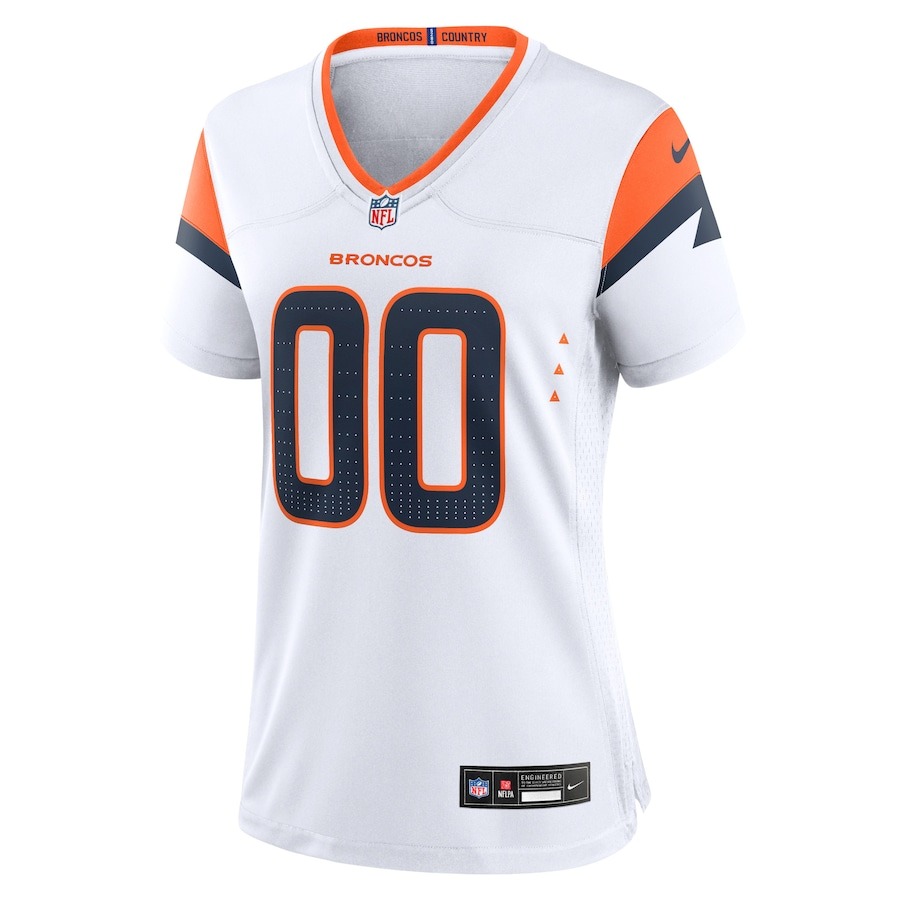 Women's Denver Broncos  Nike White Custom Game Jersey - ujerseystore