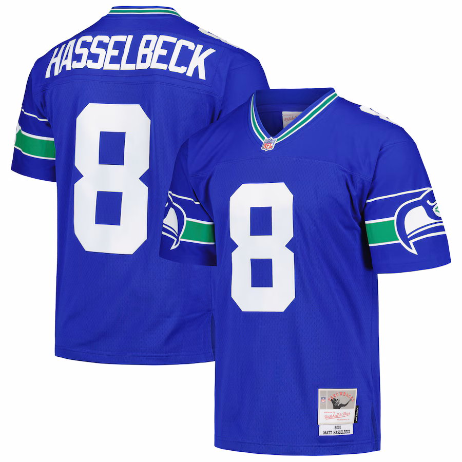 Men's Seattle Seahawks Matt Hasselbeck Mitchell & Ness Royal Legacy Replica Jersey - ujerseystore