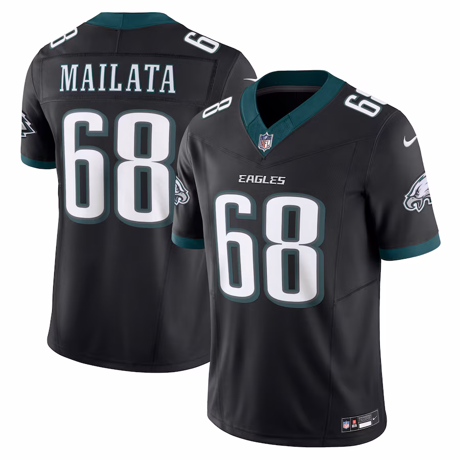 Men's Philadelphia Eagles Jordan Mailata Nike Black Alternate Vapor F.U.S.E. Limited Jersey - ujerseystore