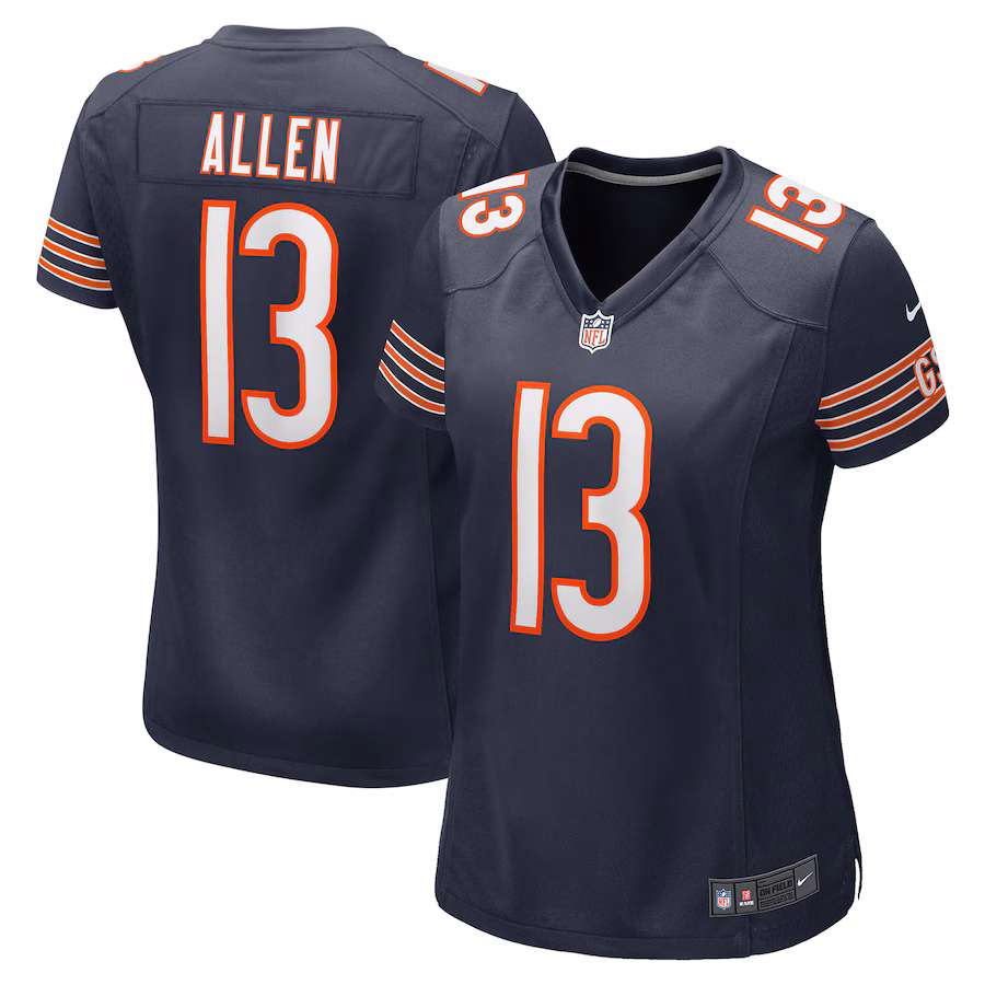 Women's Chicago Bears Keenan Allen Nike  Navy Game Jersey - ujerseystore