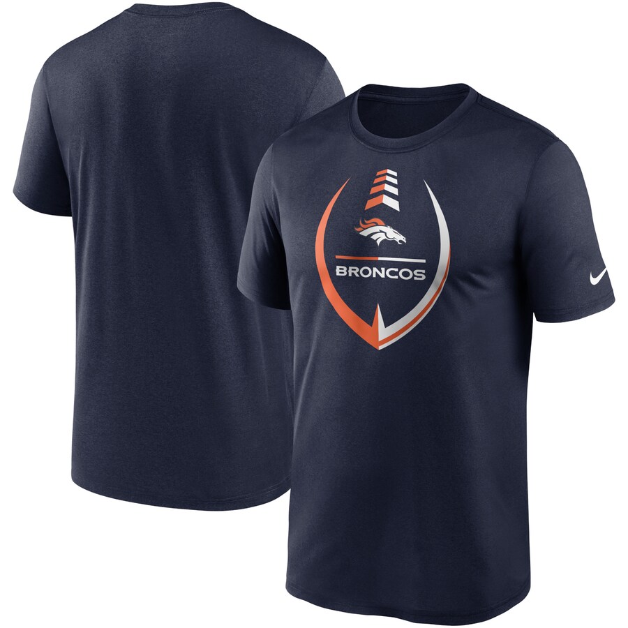 Men's Denver Broncos Nike Navy Icon Legend Performance T-Shirt - ujerseystore