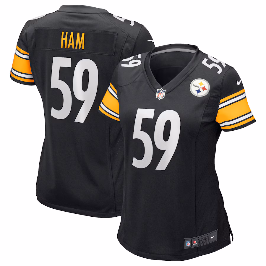 Women's Pittsburgh Steelers Jack Ham Nike Black Game Retired Player Jersey - ujerseystore