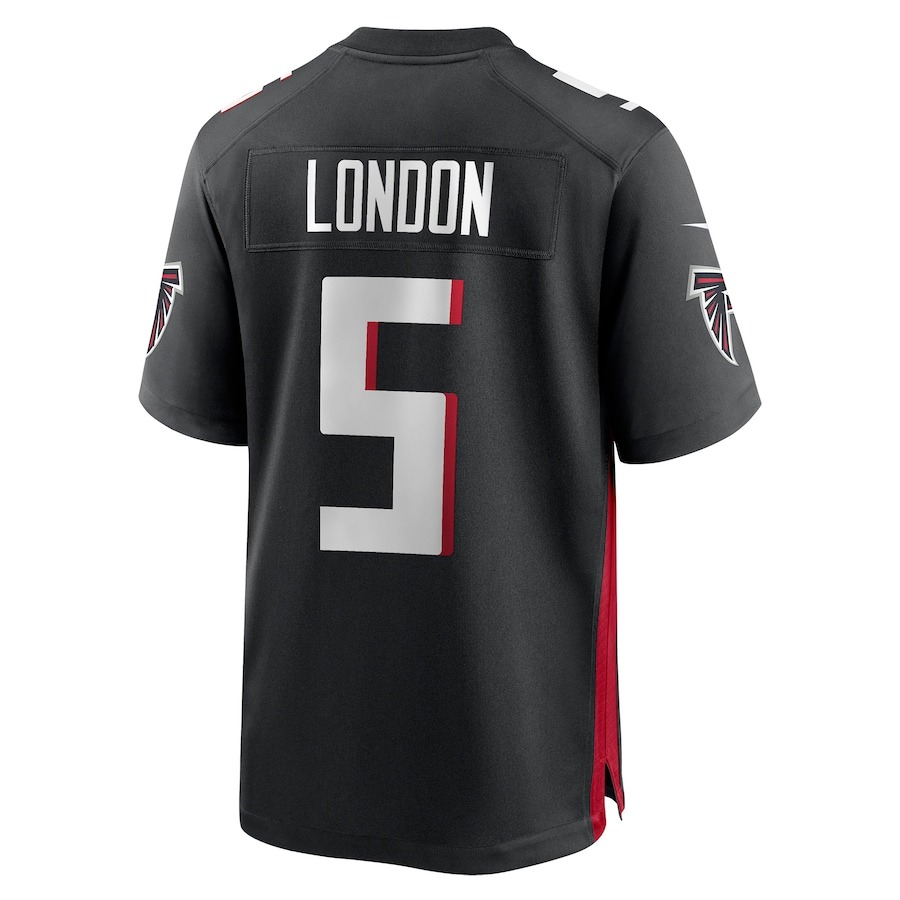 Men's Atlanta Falcons Drake London Nike Black Player Game Jersey - ujerseystore