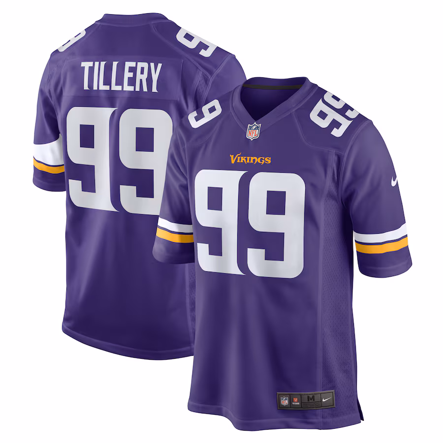 Men's Minnesota Vikings Jerry Tillery Nike Purple Game Jersey - ujerseystore