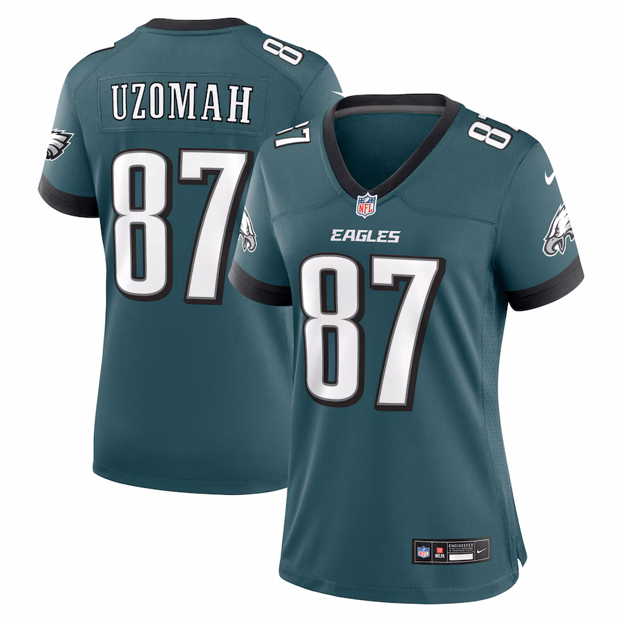 Women's Philadelphia Eagles C.J. Uzomah Nike Midnight Green Team Game Jersey - ujerseystore