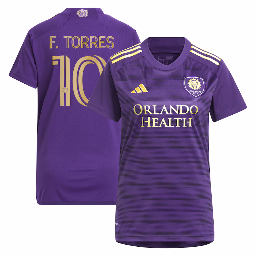 Women's Orlando City SC Facundo Torres adidas Purple 2024 The Wall Kit Replica Player Jersey - ujerseystore