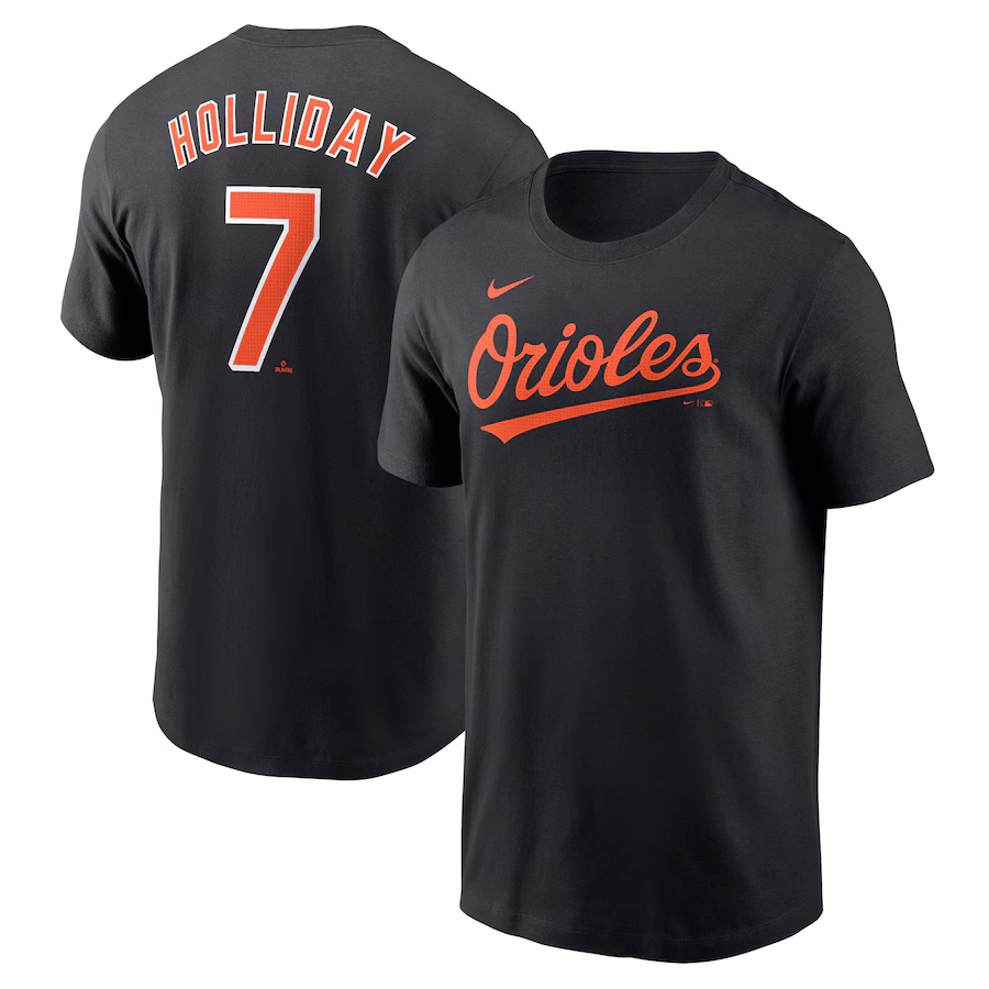 Youth Baltimore Orioles Jackson Holliday Nike Black Fuse Name & Number T-Shirt - ujerseystore