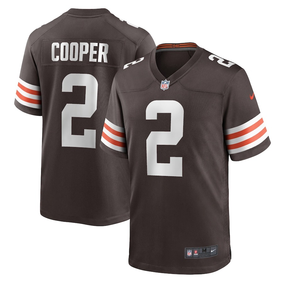 Men's Cleveland Browns Amari Cooper Nike Brown Game Jersey - ujerseystore