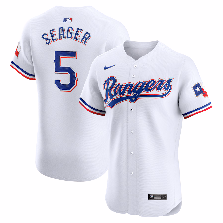 Men's Texas Rangers Corey Seager Nike White Home Elite Player Jersey - ujerseystore