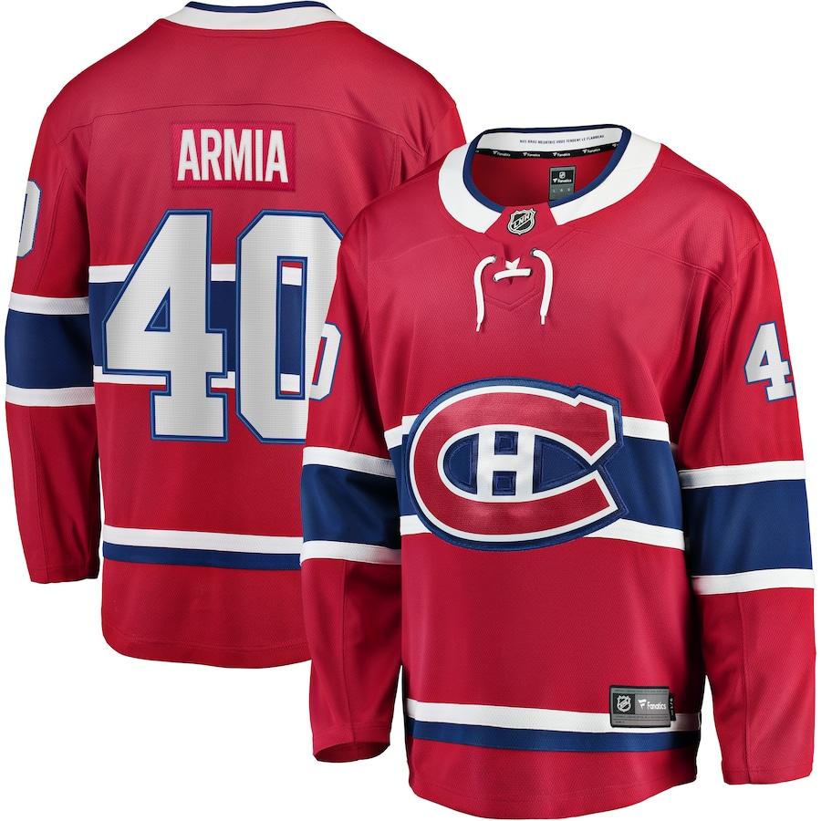 Men's Montreal Canadiens Joel Armia Fanatics Red Home Breakaway Player Jersey - ujerseystore