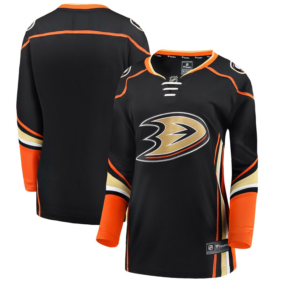 Women's Anaheim Ducks Fanatics Branded Black Breakaway Home Jersey - ujerseystore