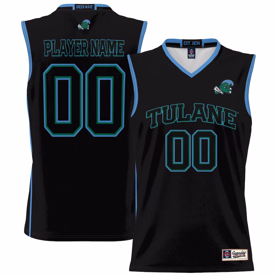 Tulane Green Wave GameDay Greats Unisex NIL Pick-A-Player Lightweight Basketball Jersey - Black - ujerseystore