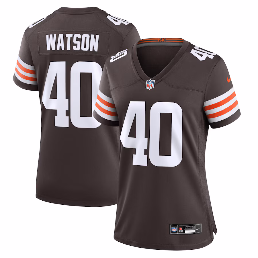 Women's Cleveland Browns Nathaniel Watson Nike Brown Game Jersey - ujerseystore