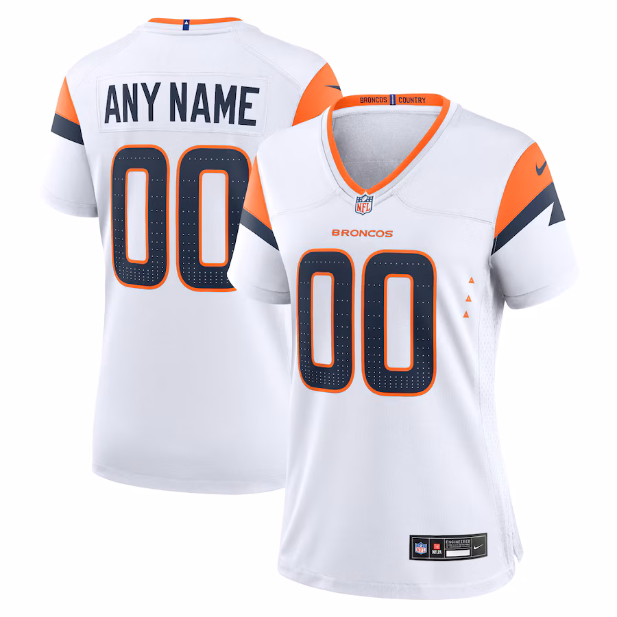 Women's Denver Broncos  Nike White Mile High Collection Custom Game Jersey - ujerseystore