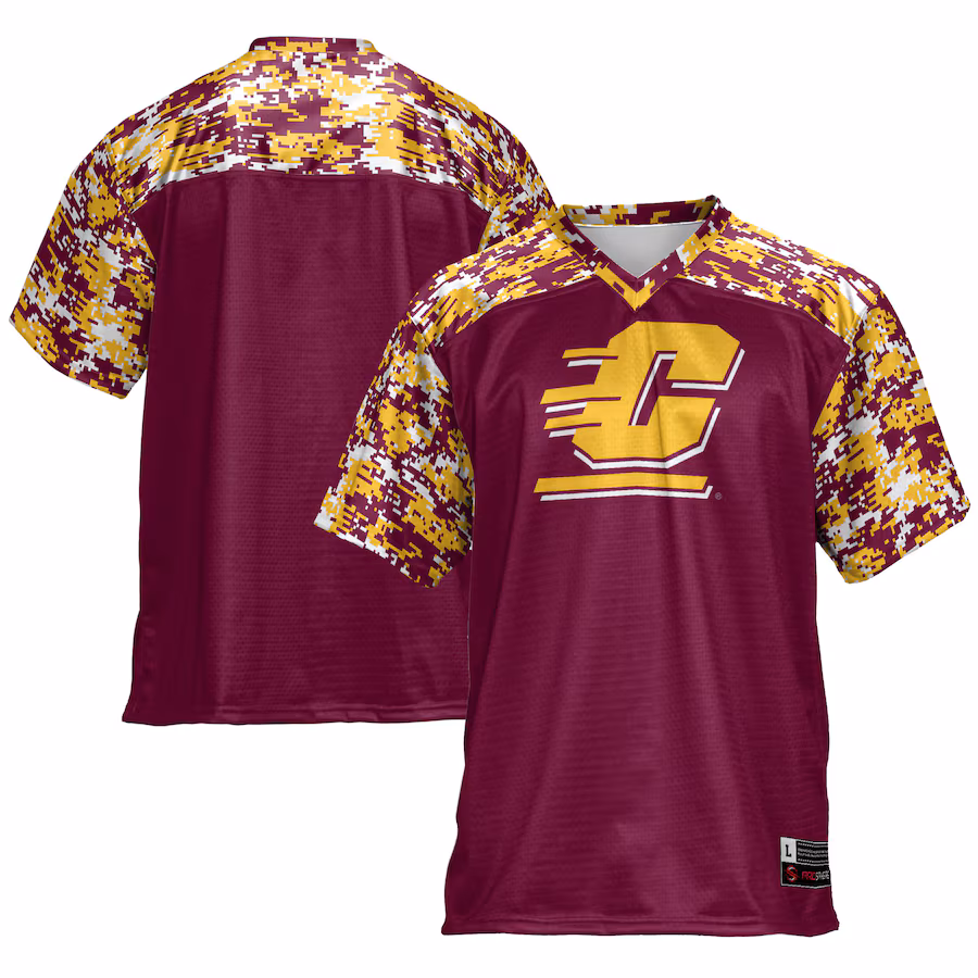 Men's GameDay Greats Maroon Central Michigan Chippewas Football Jersey - ujerseystore