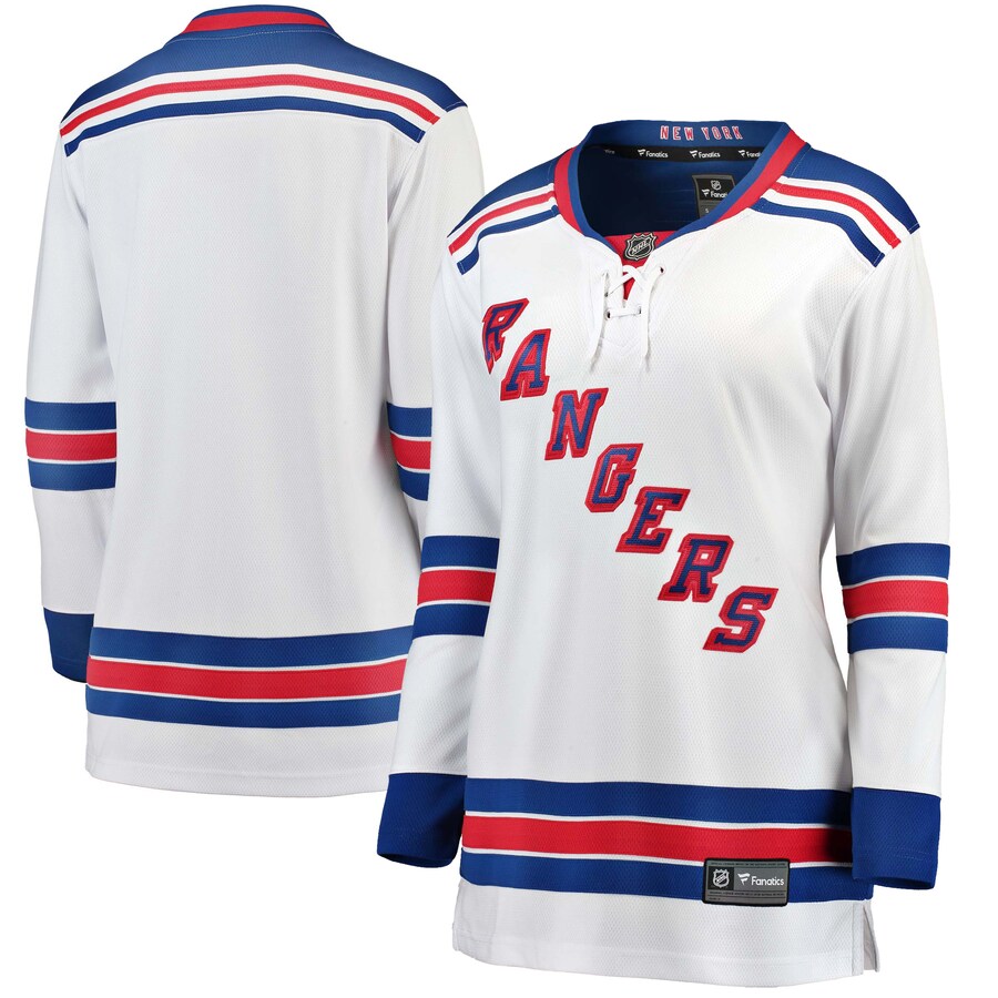 Women's New York Rangers Fanatics Branded White Away Breakaway Jersey - ujerseystore
