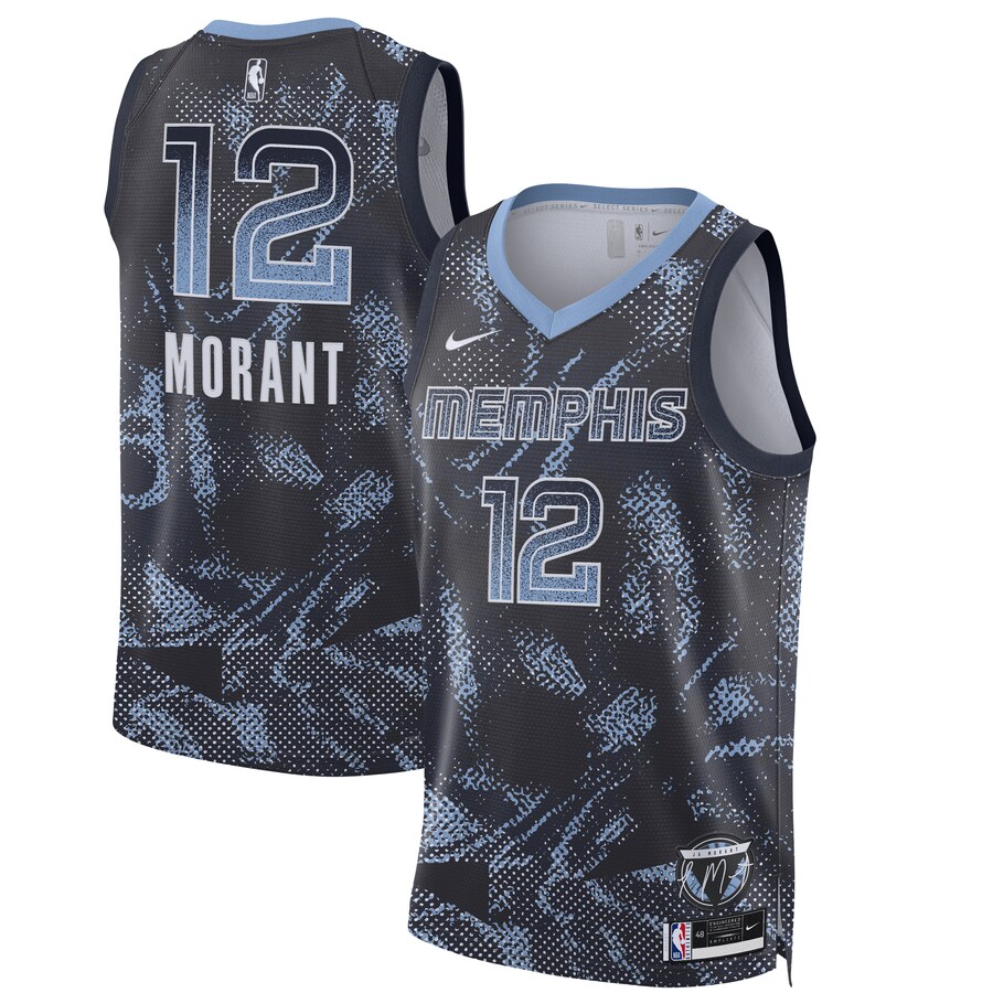 Unisex Memphis Grizzlies Ja Morant Nike Navy 2025 Select Series Swingman Player Jersey - ujerseystore