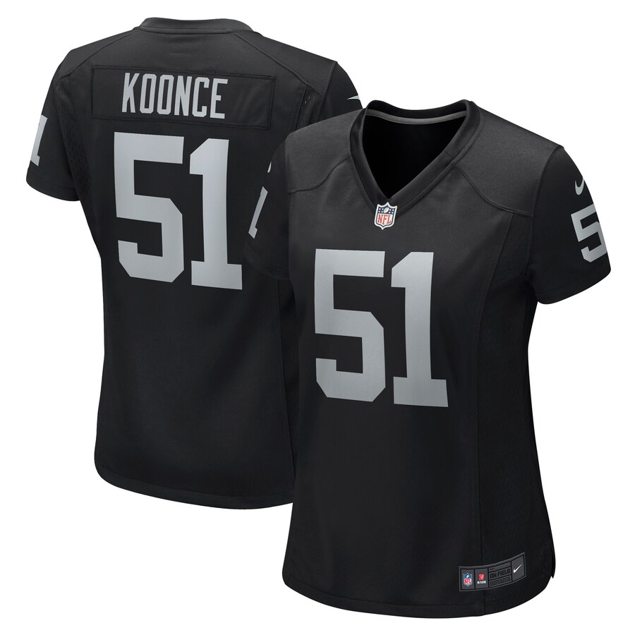 Women's Las Vegas Raiders Malcolm Koonce Nike Black Game Jersey - ujerseystore