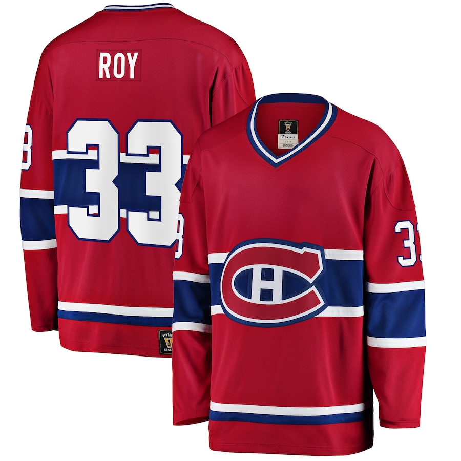 Men's Montreal Canadiens Patrick Roy Fanatics Branded Red Premier Breakaway Retired Player Jersey - ujerseystore